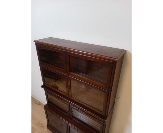 Libreria "globe" inglese in mogano , modulare - ante a vetro -credenza - 90cm  x 30 cm!!!