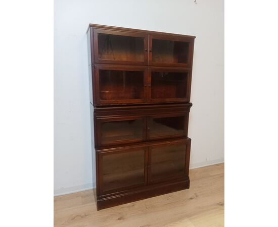 Libreria "globe" inglese in mogano , modulare - ante a vetro -credenza - 90cm  x 30 cm!!!