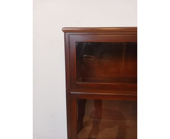 Libreria "globe" inglese in mogano , modulare - ante a vetro -credenza - 90cm  x 30 cm!!!