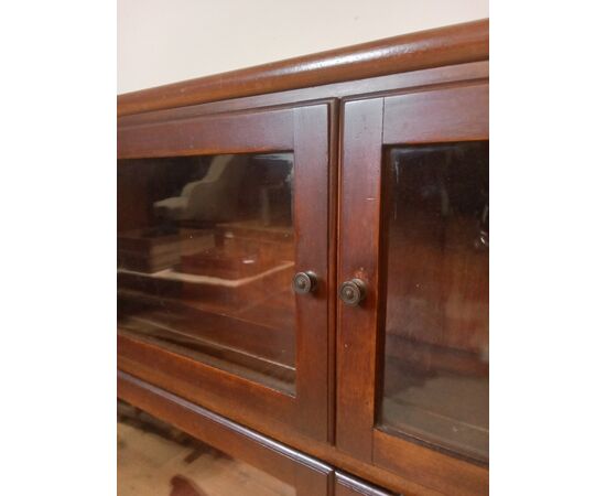 Libreria "globe" inglese in mogano , modulare - ante a vetro -credenza - 90cm  x 30 cm!!!