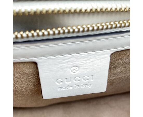 GUCCI Borsa a Tracolla in Pelle Col. Bianco Sylvie M