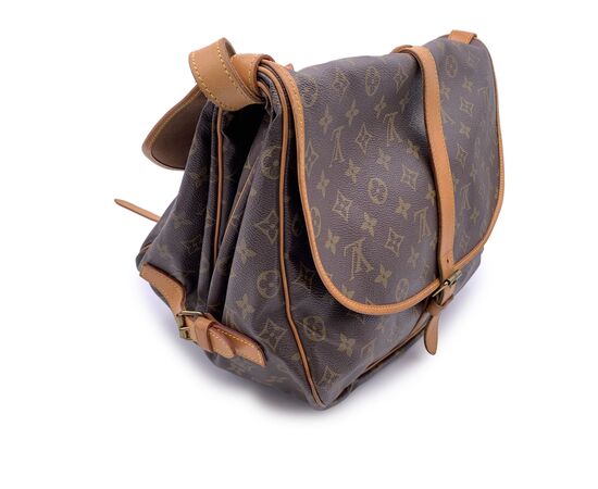 LOUIS VUITTON Borsa a Tracolla Vintage in Tela Col. Marrone Saumur L