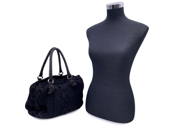 ERMANNO SCERVINO Borsa Shopper in Lana Col. Nero M