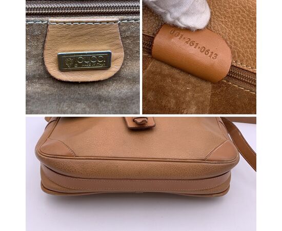 GUCCI Borsa a Tracolla Vintage in Pelle Col. Beige M