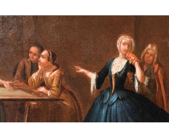 Cerchia di Pietro Longhi (Venezia, 1701 – 1785) Scena di concerto dipinto