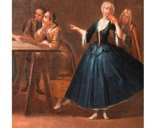 Cerchia di Pietro Longhi (Venezia, 1701 – 1785) Scena di concerto dipinto