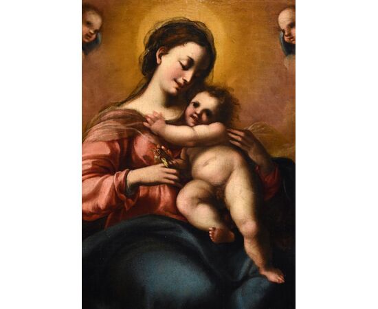 Madonna con Bambino e due angeli, Jacopo Confortini (Firenze 1602-1672)