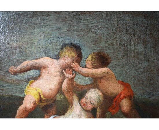 Scuola Emiliana, XVII secolo Allegoria dell’estate con satiro e putti