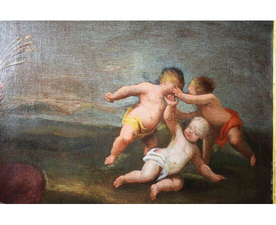 Scuola Emiliana, XVII secolo Allegoria dell’estate con satiro e putti