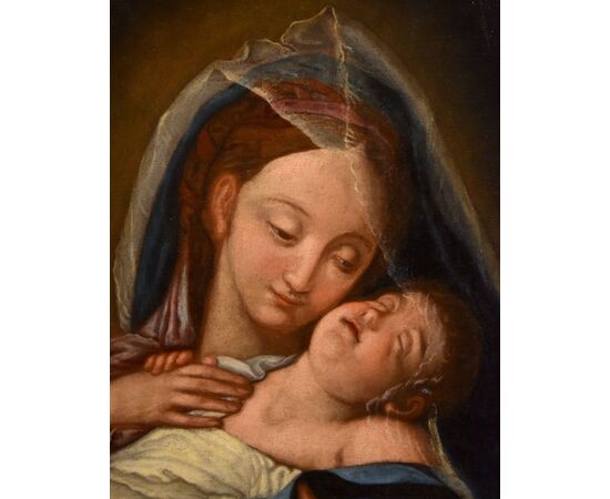 Madonna con il Bambino dormiente, Seguace di Giovan Battista Salvi detto "il Sassoferrato" (1609 - 1685)