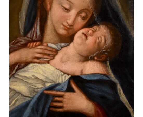 Madonna con il Bambino dormiente, Seguace di Giovan Battista Salvi detto "il Sassoferrato" (1609 - 1685)