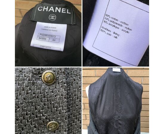 CHANEL Vestito in Cotone Col. Nero La Petite Veste Noire 48