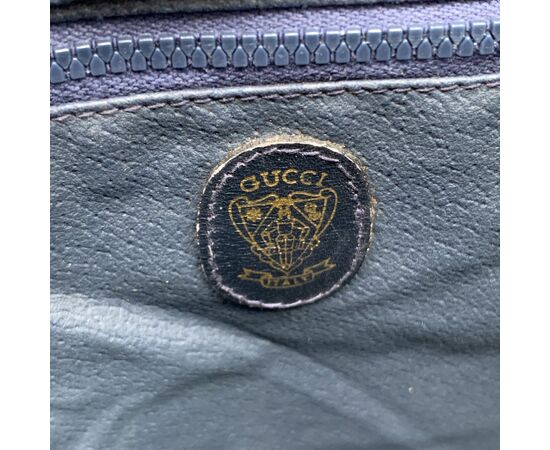 GUCCI Borsa a Tracolla Vintage in Tela Col. Blu Ophidia M