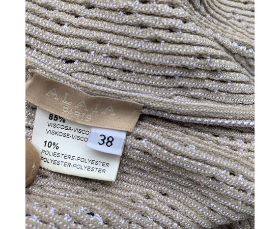 ALAIA Vestito in Viscosa Col. Beige 42