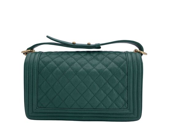 CHANEL Borsa a Tracolla in Pelle Col. Verde Boy M