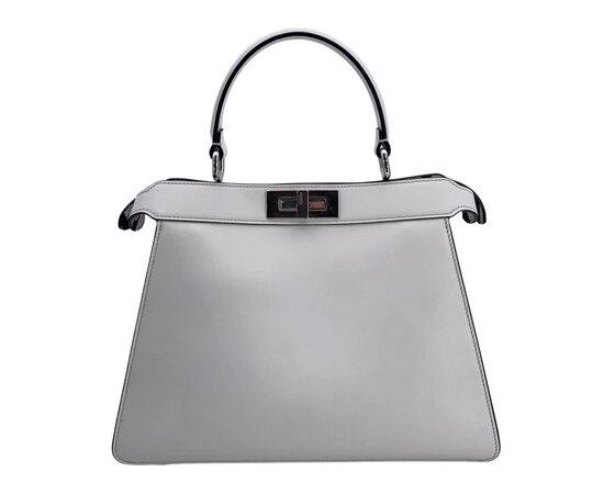 FENDI Borsa a Mano in Pelle Col. Bianco Peekaboo IseeU M