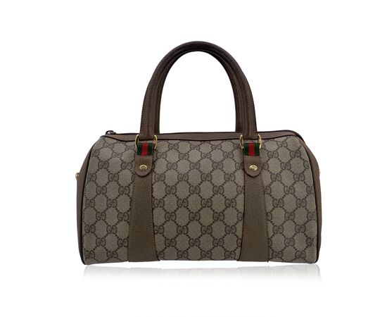 GUCCI Borsa a Mano Vintage in Tela Col. Beige Ophidia GG M