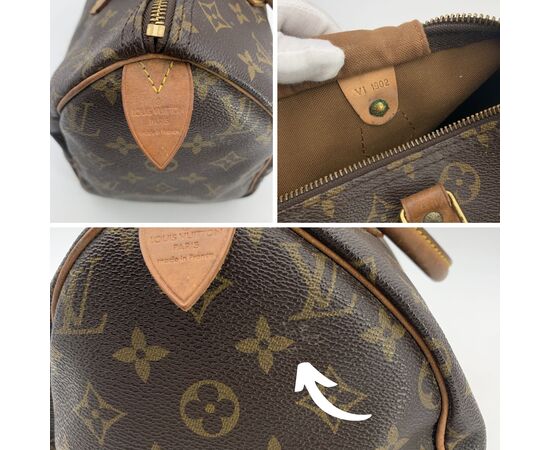 LOUIS VUITTON Borsa a Mano Vintage in Tela Col. Marrone Speedy M