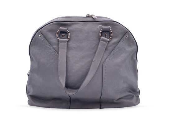 YVES SAINT LAURENT Borsa Shopper in Pelle Col. Grigio Muse L