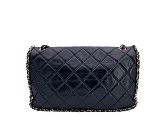 CHANEL Borsa a Tracolla in Pelle Col. Nero Chain Around M