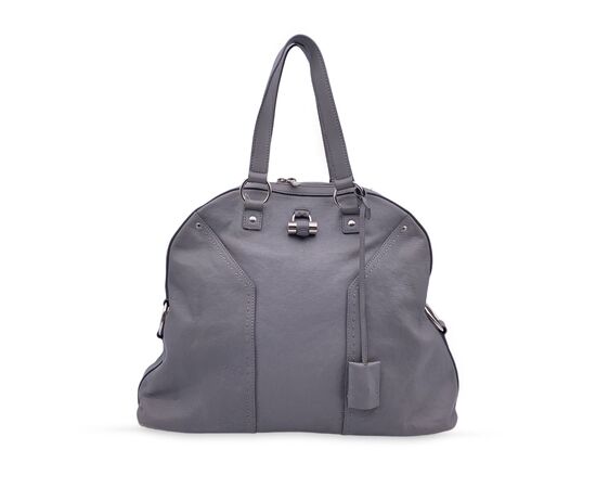 YVES SAINT LAURENT Borsa Shopper in Pelle Col. Grigio Muse L