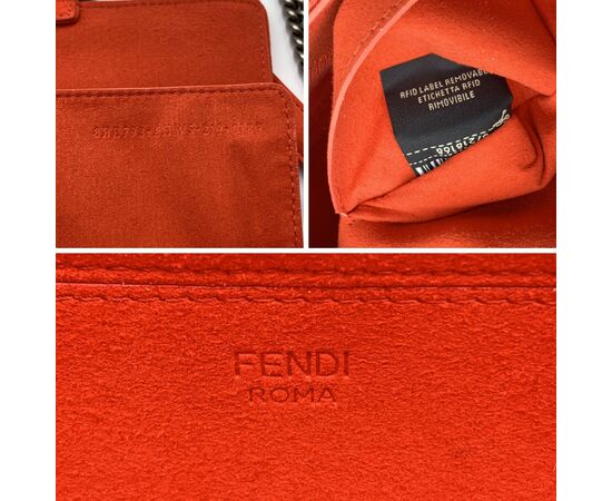 FENDI Borsa a Tracolla in Tela Col. Arancione S