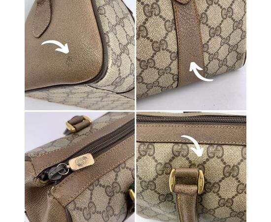 GUCCI Borsa a Mano Vintage in Tela Col. Beige Ophidia GG M