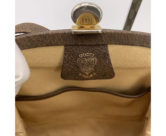 GUCCI Borsa a Tracolla Vintage in Tela Col. Beige Ophidia S