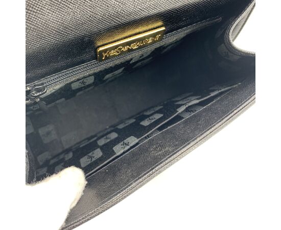 YVES SAINT LAURENT Borsa a Tracolla Vintage in Pelle Col. Nero Messenger S