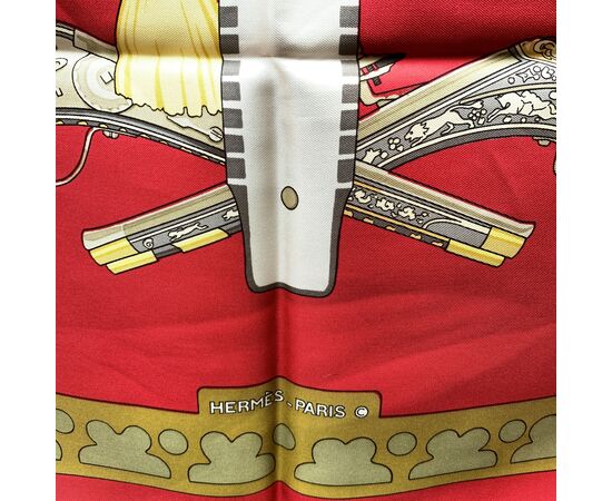 HERMES Foulard Vintage in Seta Col. Rosso Diane