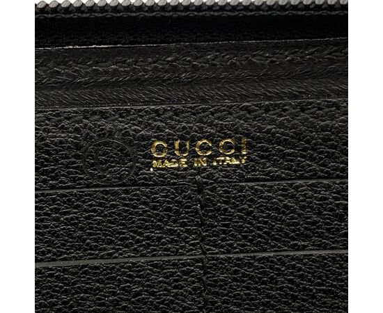 GUCCI Portafoglio Vintage in Camoscio Col. Nero Bamboo S