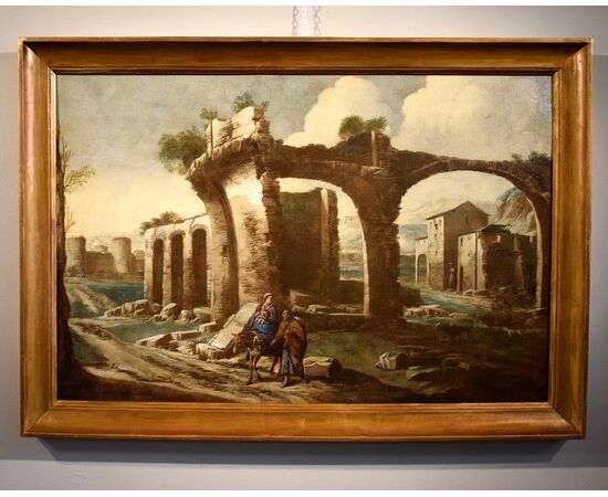 Paesaggio con rovine, Antonio Travi, detto il Sestri (Sestri Ponente 1608 - Genova 1665), cerchia