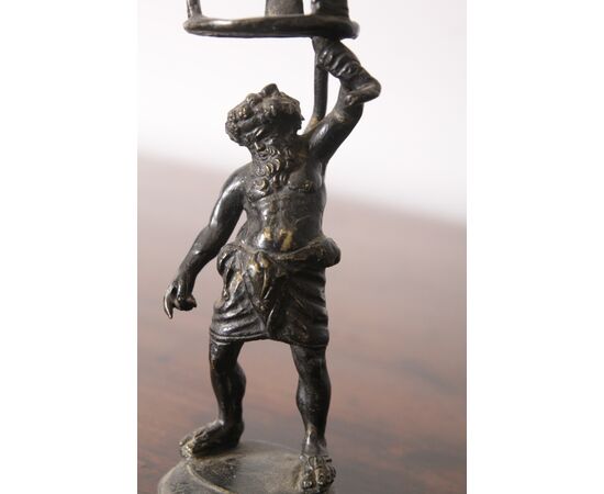 Antica coppia di personaggi in bronzo primi 800 . figure classiche 