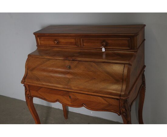 Antica ribaltina scrittoio/bureau in noce Luigi Filippo Francia 1860 . restaurato ! Mis cm 91 x cm 51 