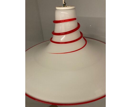 Lampada sospensione cappello strega Murano anni 70 modernariato diametro cm 58 