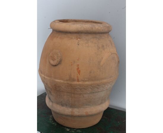 Antico vaso Orcio Montepulciano Siena fine XIX sec in terracotta . Altezza cm 60 marchiato 