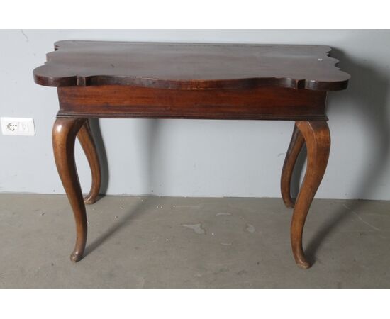 Antica console Romana/ tavolinetto in noce massello Luigi XV metà 700 . Mis 105 x 57 Altezza 74 