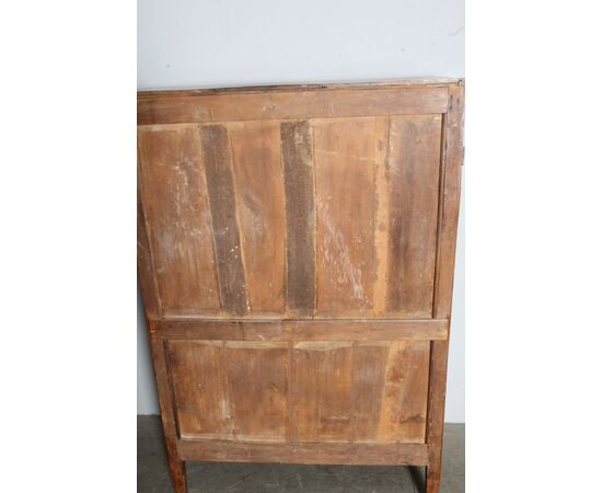 Antico secretaire ribalta in noce fine 700 . Luigi XVI . Mis 95 x 39 h 139. Restaurato 