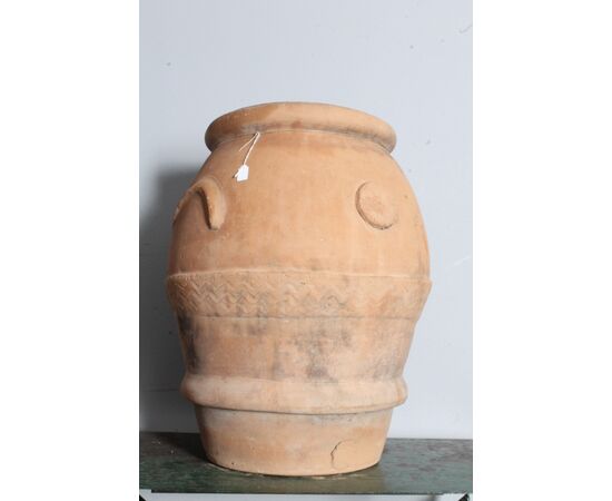 Antico vaso Orcio Montepulciano Siena fine XIX sec in terracotta . Altezza cm 60 marchiato 