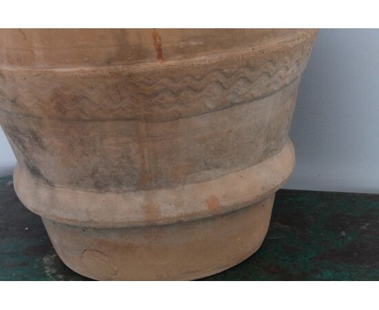 Antico vaso Orcio Montepulciano Siena fine XIX sec in terracotta . Altezza cm 60 marchiato 