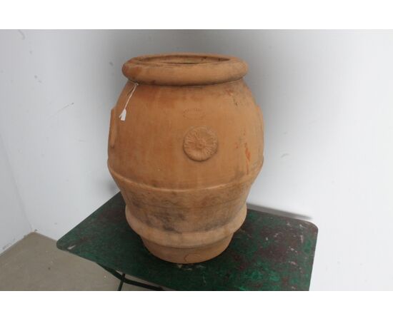 Antico vaso Orcio Montepulciano Siena fine XIX sec in terracotta . Altezza cm 60 marchiato 