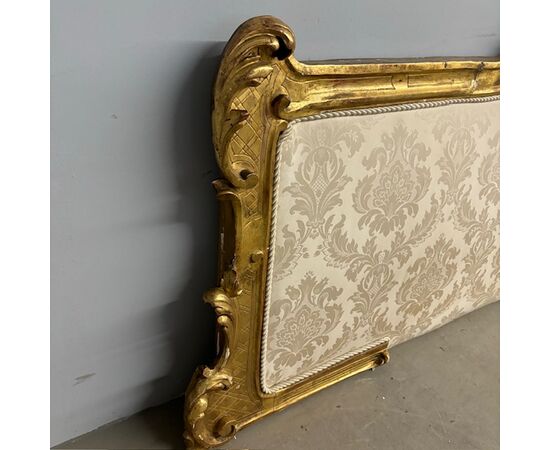 Antica testata letto  testiera Luigi Filippo 1840 foglia oro . Mis Largh 192 H 98 