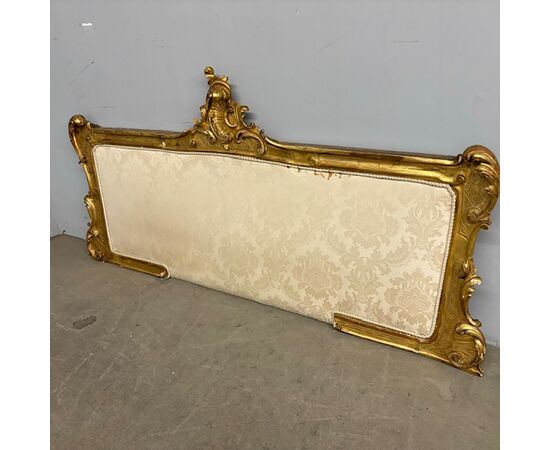 Antica testata letto  testiera Luigi Filippo 1840 foglia oro . Mis Largh 192 H 98 