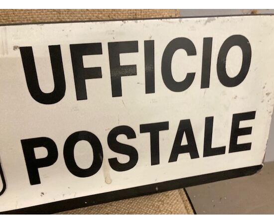 Insegna Vintage poste in metallo anni 70/80 ottimo stato . Mis 81 x 25 