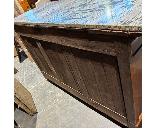 Antica splendida credenza -servante noce cappuccina CARLO X 1820 . con marmo . Mis 182 x 69 