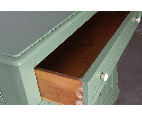 Antica credenza/ dispensa toscana XIX secolo Verde salvia. Mis 106 x 45 . H 100 . Restaurata. 