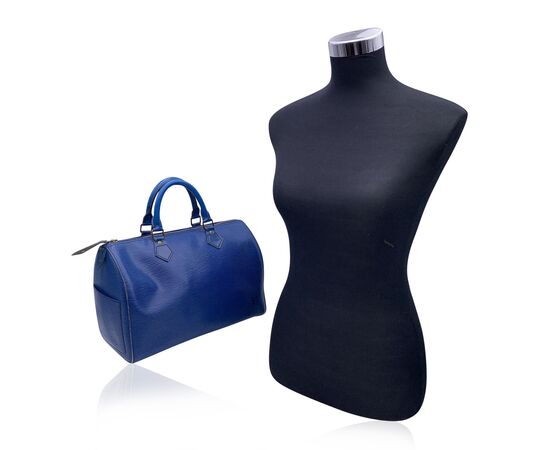 LOUIS VUITTON Borsa a Mano in Pelle Col. Blu Speedy M