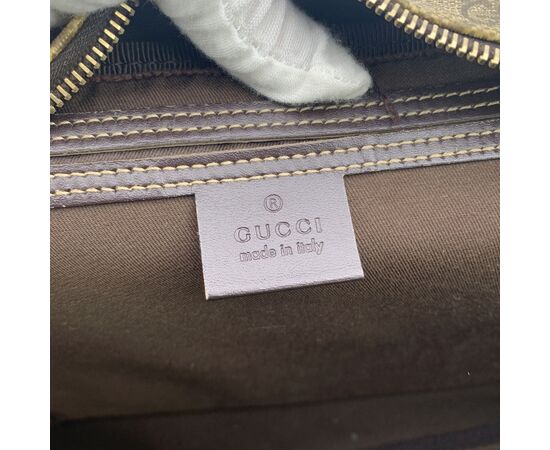 GUCCI Borsa a Tracolla in Tela Col. Beige Ophidia GG Supreme L