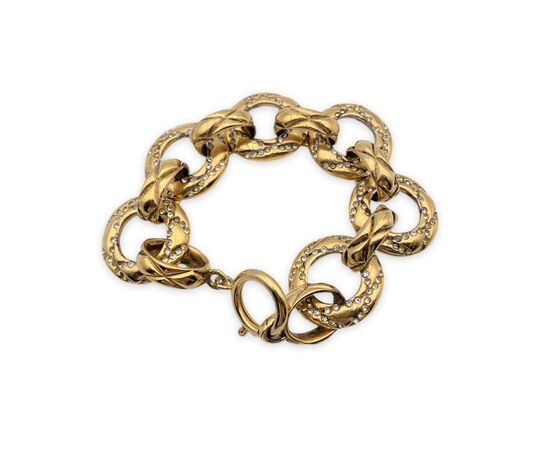 CHANEL Bracciale Vintage in Metallo Col. Oro Matelasse