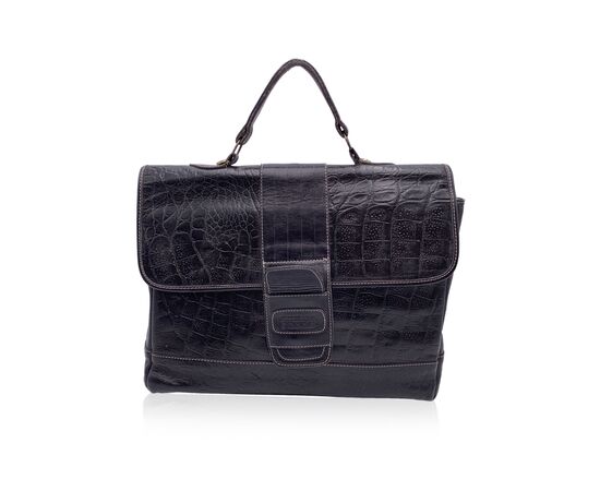 GIANFRANCO FERRE Borsa a Mano Vintage in Pelle Col. Nero M